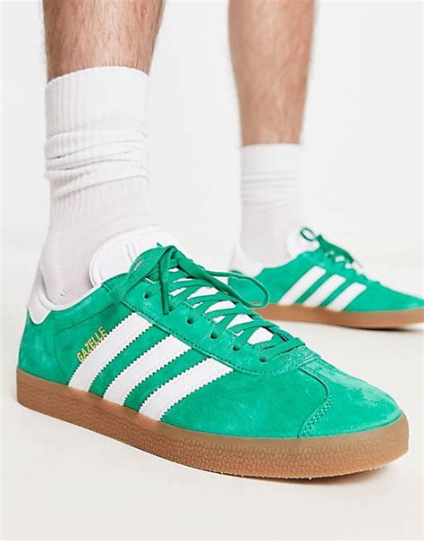 adidas originals gazelle groen zwarte zool|adidas gazelle schoenen.